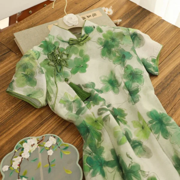 Kf Se7a4c293b2f74d778574b0dc9b0ce7ecd Traditional Sexy Qipao Modern Romantic Green Printed Cheongsam Summer 2023 Young Improved Elegant Woman Chinese Dresses Traditional Sexy Qipao Modern Romantic Green Printed Cheongsam Summer Young Improved Elegant Woman Chinese Dresses