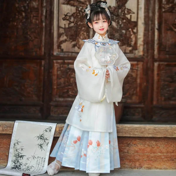 Kf Se7c344d4f1334a11b7ba931e2c4e69c9j Vintage Chinese Traditional Ming Dynasty Cloud Shoulder Hanfu Girl Embroider Dress Costumes Fairy Princess Kids Perform Vintage Chinese Traditional Ming Dynasty Cloud Shoulder Hanfu Girl Embroider Dress Costumes Fairy Princess Kids Perform Dresses