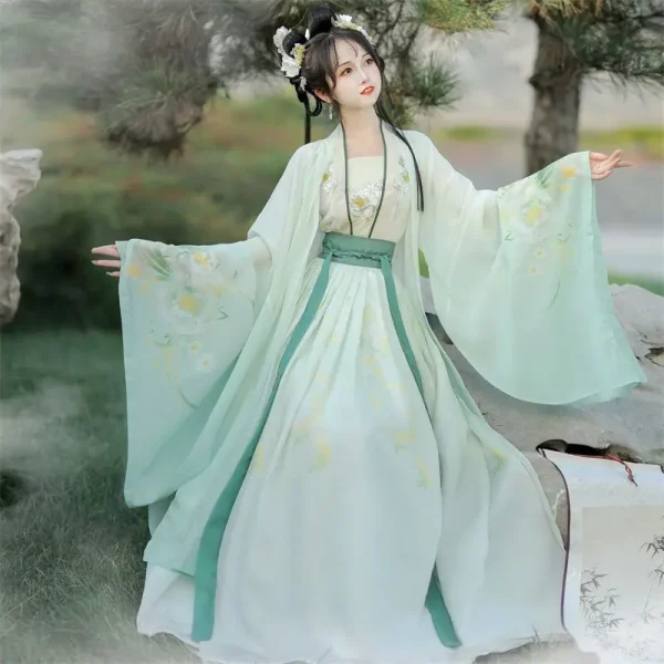 Kf Sea0b7e9e146e4c01a31b5c75df76e87er Hanfu Women Chinese Traditional Embroidery Stage Dance Dress Female Fairy Cosplay Costume Hanfu Gradient Blue Green Hanfu Women Chinese Traditional Embroidery Stage Dance Dress Female Fairy Cosplay Costume Hanfu Gradient Blue&Green For Women