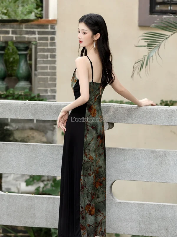 Kf Sebd37b1e3cd34b0eaa8b9cab1ccd8f2bj 2024 Chinese Style Vintage Modern Daily Hanfu Set Ink Tie Dye Slim Temperament Split Suspended Dress Chinese style vintage modern daily hanfu set ink tie-dye slim temperament split suspended dress elegant versatile cardigan