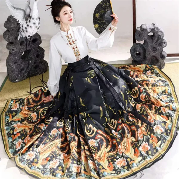 Kf Seca2846013d5489284f3d72be4b2359b0 Original Hanfu Skirt Set Women Elegant Chinese Style Mamianqun Embroidery Horse Face Skirt And Blouse Suit Original Hanfu Skirt Set Women Elegant Chinese Style Mamianqun Embroidery Horse Face Skirt And Blouse Suit