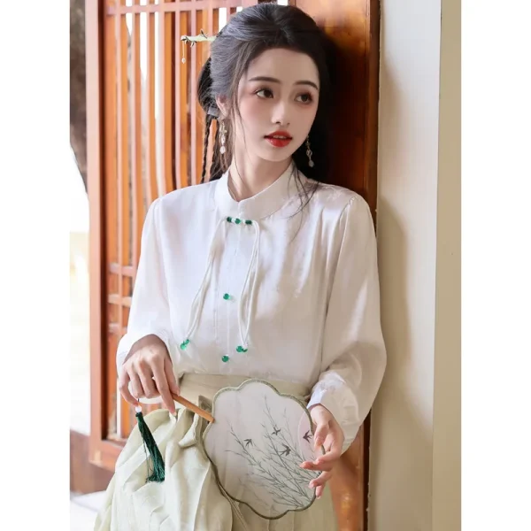 Kf Sedeb211e7cfd45cd9f2311ffde6af9ea7 Women S White Shirt Horse Face Skirt Suit New Chinese Style Improved Hanfu Traditional Elegant Mamianqun Women's White Shirt Horse Face Skirt Suit New Chinese Style Improved Hanfu Traditional Elegant Mamianqun Evening Party Dress