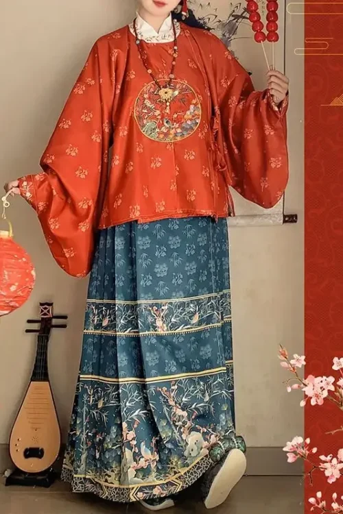 Kf See6177ee859e4433bf1c9c04c2bb1c84j Pakaian Tradisional Cina Pakaian Hanfu Wanita Hanfu Wanita Ming Bordir Leher Bulat Gaun Cetak Atas Rok Lengan Panjang Kuda Pakaian Tradisional Cina Pakaian Hanfu Wanita Hanfu Bordir Leher Bulat Gaun Cetak Atas Rok Lengan Panjang Rok Wajah Kuda Musim Gugur