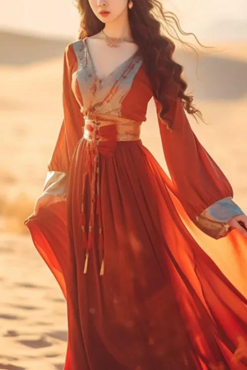 Kf Seedecace6fe84b3c8c21f527980c7ad1c Vestito da fata a maniche larghe costume antico Hanfu della dinastia Song femminile per adulto versione modificata del costume antico rosso sottile a maniche larghe vestito da fata Hanfu della dinastia Song femminile per adulto versione modificata del rosso sottile.