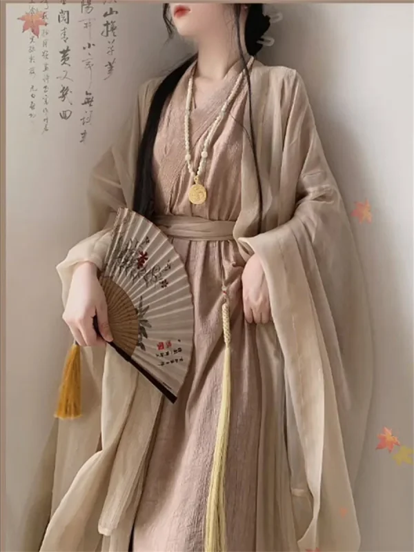 Kf Sef824446908545c49b22d073c53ea70ce Solid Color Hanfu Robe Original Large Sleeves Unisex Chinese Traditional Dress Cotton Linen Chinese Ancient Cosply Solid Color Hanfu Robe Original large Sleeves Unisex Chinese Traditional Dress Cotton linen Chinese Ancient Cosply Costume