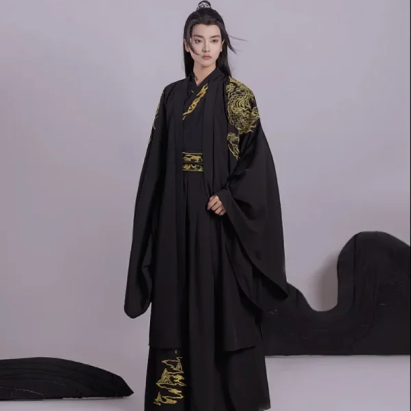 Kf Sf0e24b7cf6bb4700b42d80ce0de110f1x Hanfu Homens Tradicional chinês Cosplay Costume Ancient Hanfu Sets Masculino Halloween Cos Costume Hanfu Preto 3pcs Hanfu Homens Tradicional chinês Cosplay Costume Ancient Hanfu Sets Masculino Halloween Cos Costume Hanfu Preto 3pcs Sets Plus Size 2XL