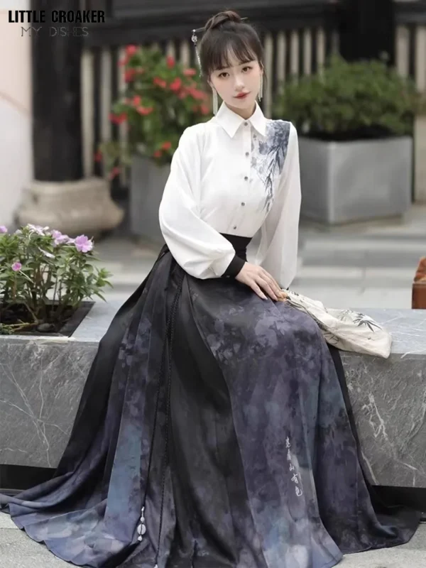 Kf Sf1b7ace5825d4770a8b7000ca8f53a22e Vest Skirt Hanfu Modern Style Women S Suit Mamianqun Chinese Vintage Clothing Horse Face Skirt Daily Vest Skirt Hanfu Modern Style Women's Suit Mamianqun Chinese Vintage Clothing Horse Face Skirt Daily Wear