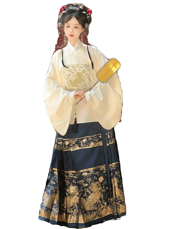 Kf Sf418ebeaa03d4eef9ca7c1c23e3830d7d Hanfu Women S Ming Dynasty Round Neck Robe Weaving Gold Horse Face Skirt Set Original Chinese Hanfu Women's Ming Dynasty Round Neck Robe Weaving Gold Horse Face Skirt Set Original Chinese Style Daily Commuting