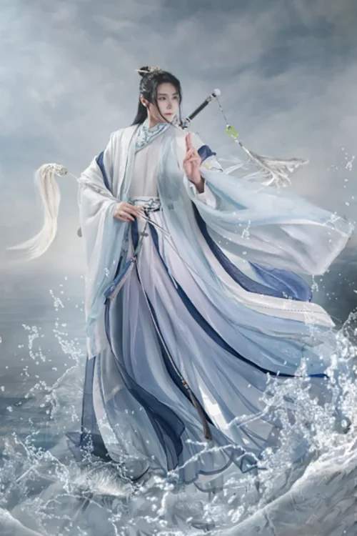 Kf Sf645fe6c905a4bcf8b6e763802037e4cx Large Size Hanfu Men Ancient Chinese Hanfu Male Halloween Scholar Knight Cosplay Costume Blue White Hanfu Large Size Hanfu Men Ancient Chinese Hanfu Male Halloween Scholar Knight Cosplay Costume Blue&White Hanfu Gown 4pcs Set Women