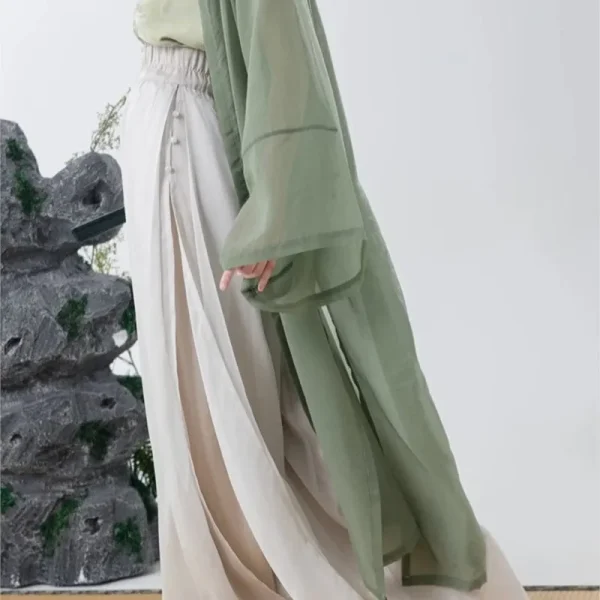 Kf Sfa21ad3318814b5bbeff536c41f864ae6 Song Dynasty Style And Han Element Improvement Original Chinese Hanfu Female Spring And Summer Green Long Song Dynasty Style and Han Element Improvement Original Chinese Hanfu Female Spring and Summer Green Long Shirt Song Pants