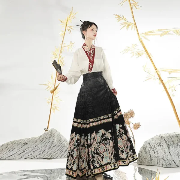 Kf Sfa72ba069e14477da4bfd1afe87eed78r New Chinese Style Ming Improved Hanfu Women Horse Face Skirt Sets Chinese Traditional Dress Costume New Chinese Style Ming Improved Hanfu Women Horse-face Skirt Sets Chinese Traditional Dress Costume ханьфу Vestidos Para Mujer