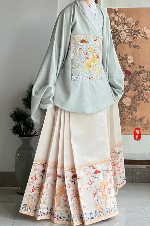 Kf Sfba7c1f80ce3410aad011f52ee54d7f9x Rok Jubah Leher Bulat Wanita Musim Dingin Hanfu Rok Jubah Leher Bulat Berlengan Pipa Dinasti Ming Rok Ma Mian 2023 Rok Jubah Leher Bulat Wanita Hanfu Rok Jubah Lengan Pipa Dinasti Ming Rok Ma Mian Tahun Baru Imlek Kelinci