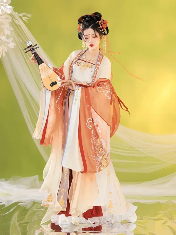 Kf Sfc8d4230200a43f4b9f5feff4bb7addee Song Dynasty Embroidery Traditional Chinese Clothing For Women Skirt Large Sleeve Shirt National Style Dress Set Song Dynasty Embroidery Traditional Chinese Clothing for Women Skirt Large Sleeve Shirt National Style Dress Set Orange Hanfu