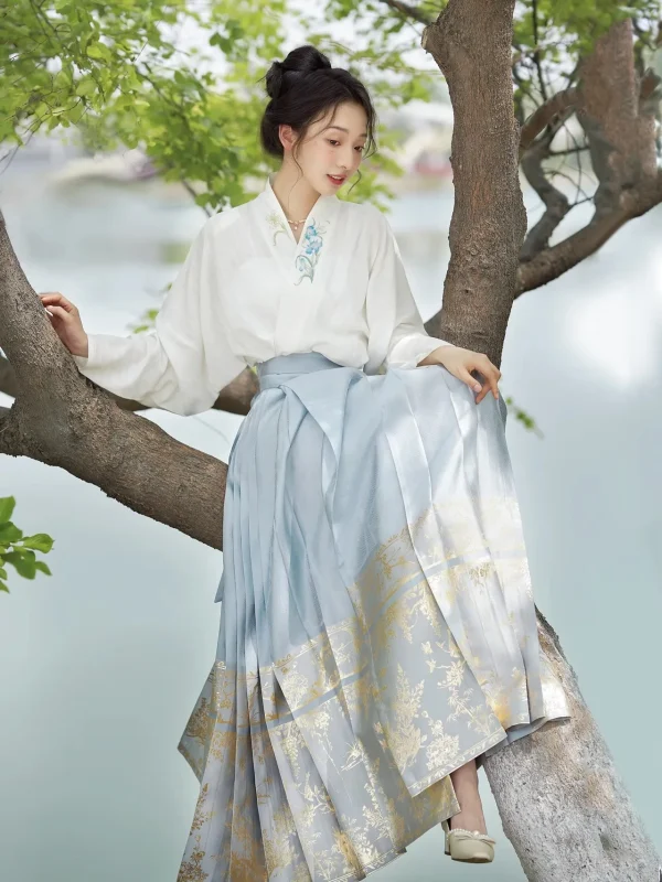 Kf Sfd93d5252aa44cf293d847458e7151c83 Retro Hanfu Horse Face Skirt Set Modern Elegant Women Chinese Traditional Oriental Costume Fashion Perform Dance Retro Hanfu Horse-face Skirt Set Modern Elegant Women Chinese Traditional Oriental Costume Fashion Perform Dance Wear Cosplay