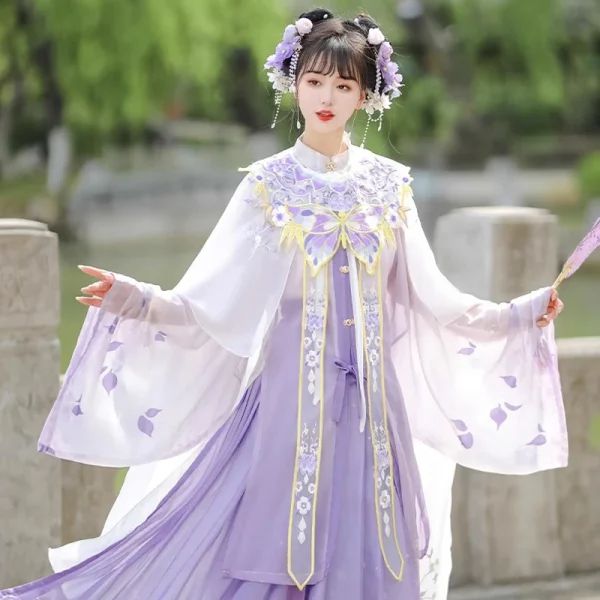 Kf Sc7dc248480bc4af1856fe5c8a7bd23c8u Embroidered Hanfu Collar Lo Shades of Nobility: Exploring the Variations of Purple in Hanfu