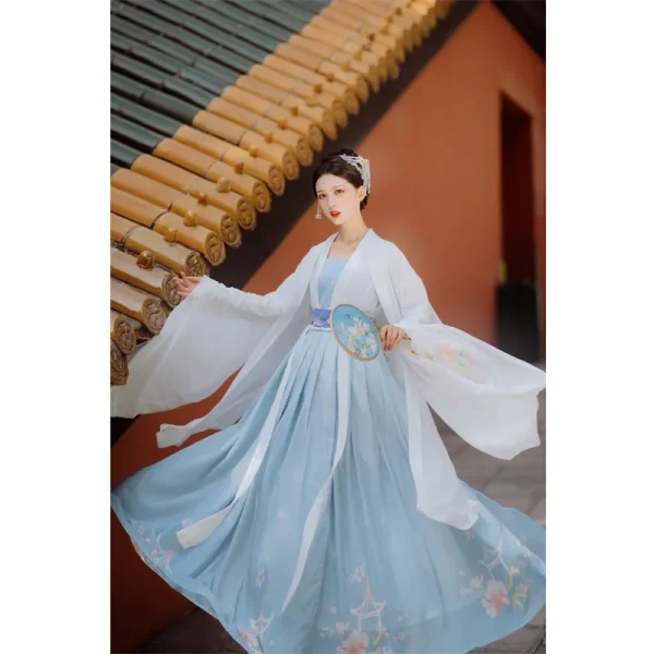 Kf S198e07ae745f401da690f6fbaec4b8a8t Original Blue Traditional Chinese Clothing For Women Hanfu Waist Length Suits Elegant Blue Chinese Style Suspenders Original Blue Traditional Chinese Clothing for Women Hanfu Waist-length Suits Elegant Blue Chinese Style Suspenders 3M Dress Set