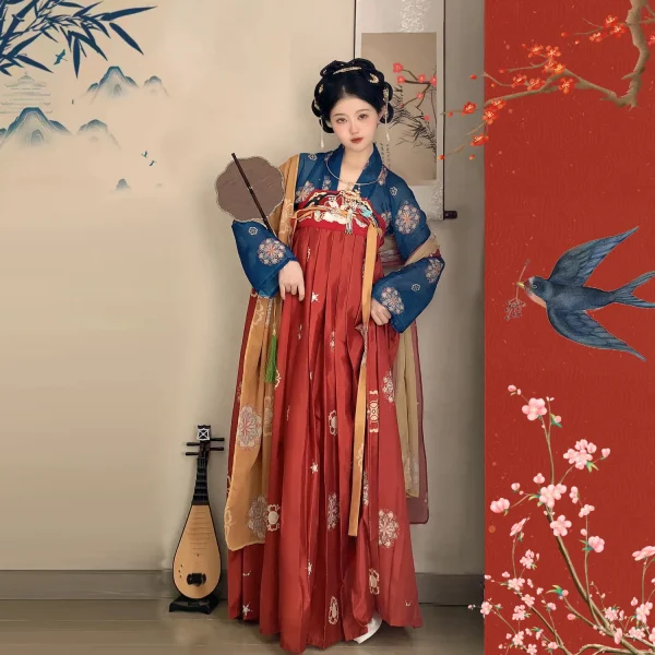 Kf S1a18499ba7914490a2de8f204521ed2el 3pcs Set Chinese Ancient Clothes Hanfu Dress For Women Girls Halloween Party Carnival Cosplay Tang Dynasty 3Pcs/set Chinese Ancient Clothes Hanfu Dress For Women Girls Halloween Party Carnival Cosplay Tang Dynasty Costume Han Fu Dress