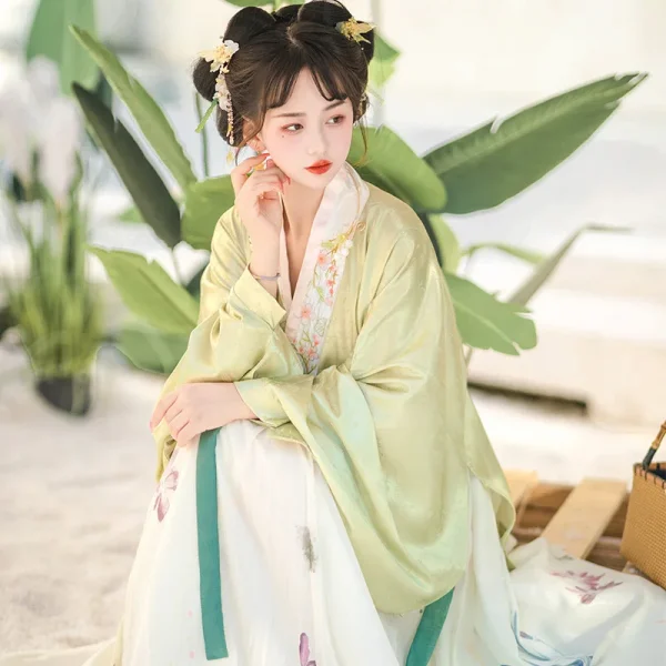 Kf S1af721683f4d409cb632e0a81c7288f82 Green Hanfu Women Cross Neck Pipa Sleeves Chinese Style Pleated Waist Length Undershirt Ancient Costume Super Green Hanfu women cross-neck pipa sleeves Chinese style pleated waist-length undershirt ancient costume super fairy and elegant