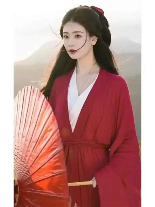 Kf S2937502baf2240619473b9527d888fedy Red Hanfu Dress Women Ancient Chinese Hanfu Female Carnival Halloween Cosplay Costume Red White Hanfu Dress Red Hanfu Dress Women Ancient Chinese Hanfu Female Carnival Halloween Cosplay Costume Red&White Hanfu Dress 2pcs Sets Plus Size