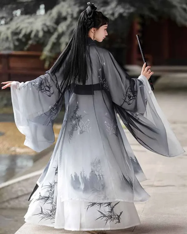 Kf Sae22b7f6442b4f1daaf542f61634f570j Chinese Hanfu Dress Women Cosplay Costume Ancient Traditional Vintage Song Dynasty Gradient Gray White Printed Summer Chinese Hanfu Dress Women Cosplay Costume Ancient Traditional Vintage Song Dynasty Gradient Gray White Printed Summer Hanfu Sets